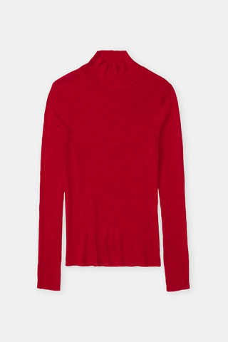 Jersey de lana y cachemir - Rojo