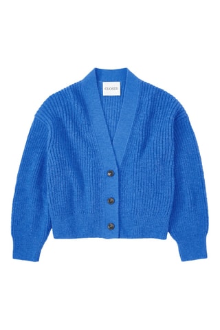 Cárdigan de alpaca y lana - Azul