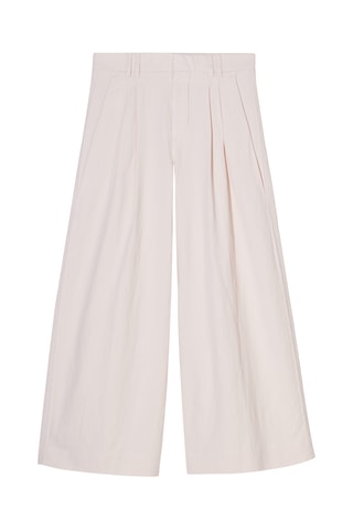 Pantalón wide leg de lino - Rosa claro
