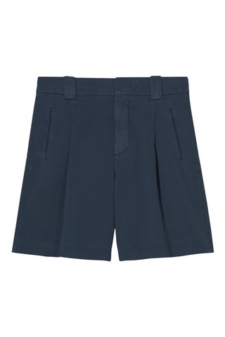 Short regular fit de lino - Azul