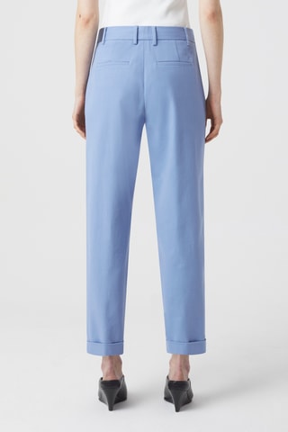Pantalón straight de tiro alto - Azul claro