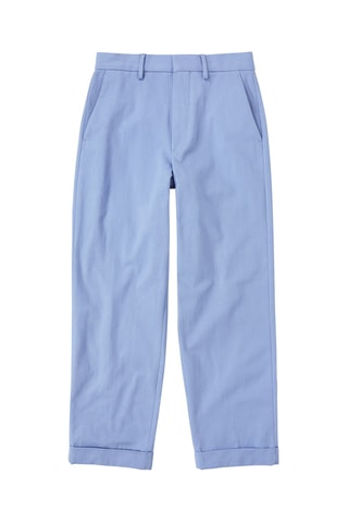 Pantalón straight de tiro alto - Azul claro