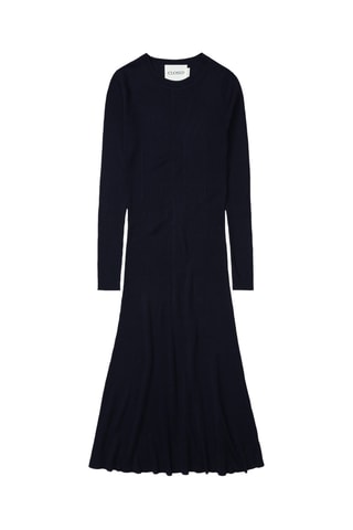 Vestido jersey de lana - Negro