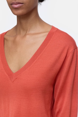 Jersey de lana orgánica y seda - Beige