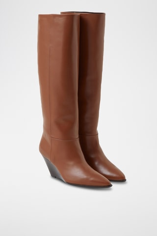 Botas de piel - Marrón