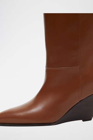 Botas de piel - Marrón