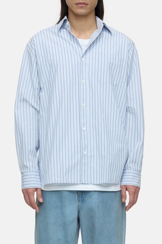 Sobrecamisa relaxed fit de algodón orgánico - Negro