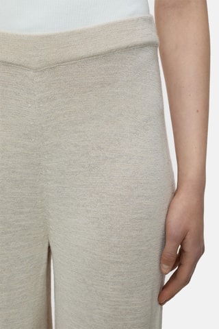 Pantalón straight de tiro alto - Crudo