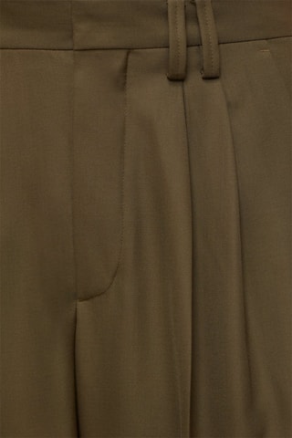 Pantalón wide leg de lana virgen - Azul marino