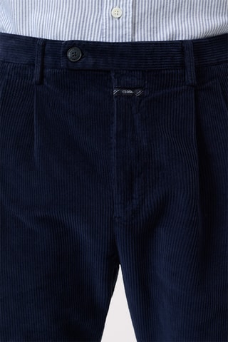 Pantalón regular fit de terciopelo - Marrón