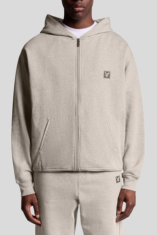 Sudadera con capucha - Beige jaspeado
