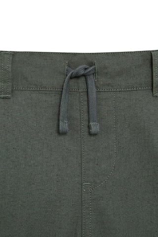 Short regular fit de lino - Verde oscuro