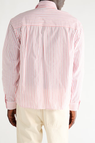 Camisa boxy - Rosa y blanco