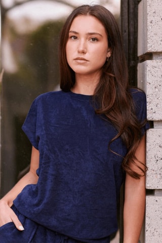 T-shirt Davina - Marineblauw