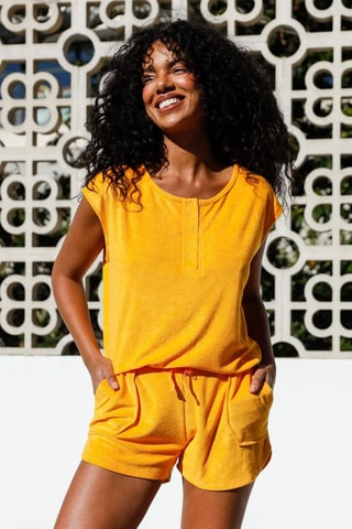Playsuit Davina - Geel