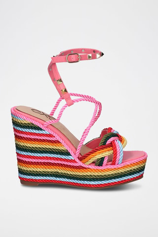 Sandales compensées - Multicolore