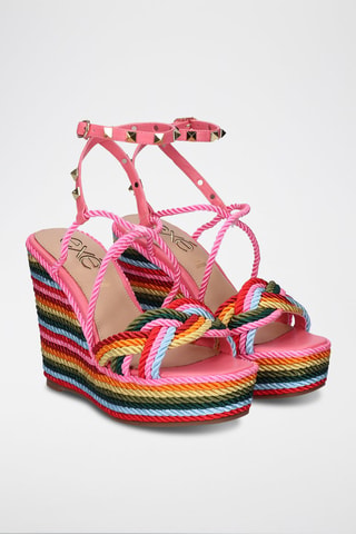 Sandales compensées - Multicolore
