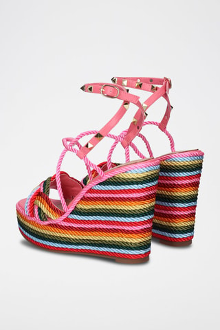 Sandales compensées - Multicolore