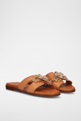 Mules en cuir - Marron