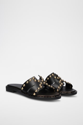 Mules en cuir - Noir