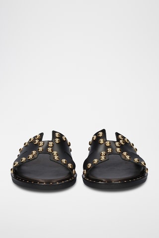 Mules en cuir - Noir