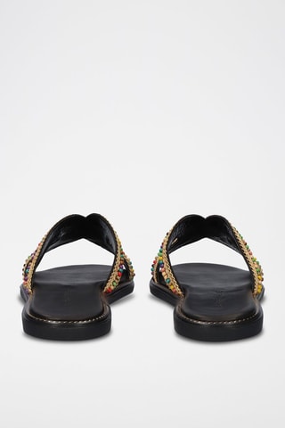 Mules en cuir Carpathos - Noir