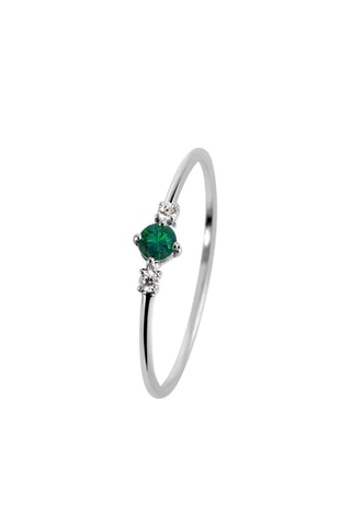 Anillo - Plata y esmeralda