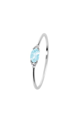 Anillo - Plata y topacio