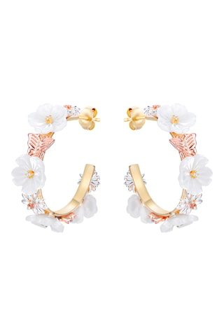 Pendientes - Plata, plata chapada en oro amarillo, plata chapada en oro rosa y nácar