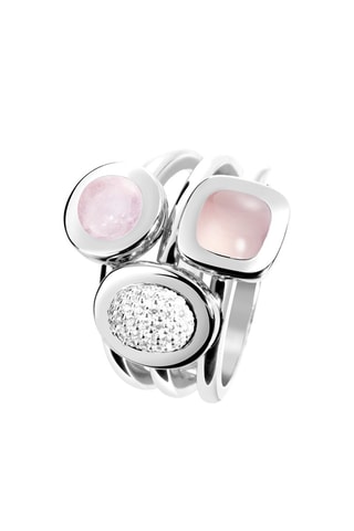 Anillo - Plata y calcedonias