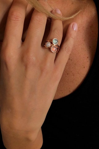 Anillo - Plata chapada en oro rosa