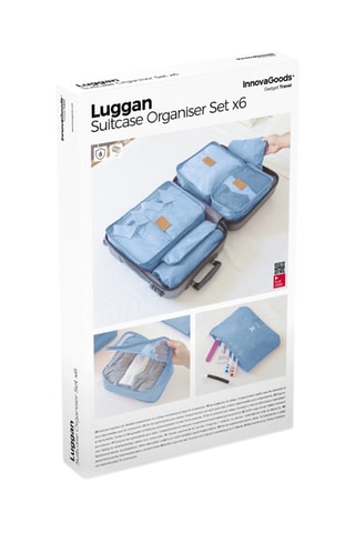 Set organizer per valigia - Celeste - 6 pezzi
