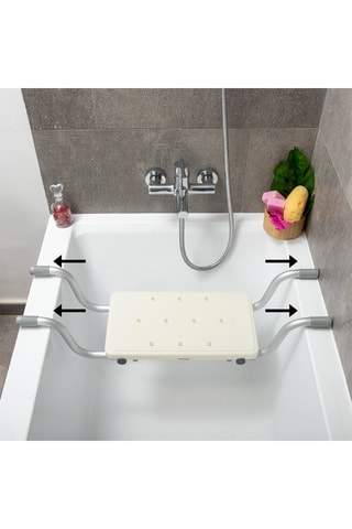 Sedia per vasca antiscivolo 2 in 1 - Bianco