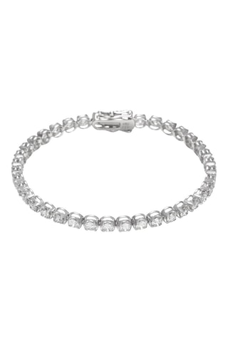Pulsera Rivière - Oro blanco y diamantes