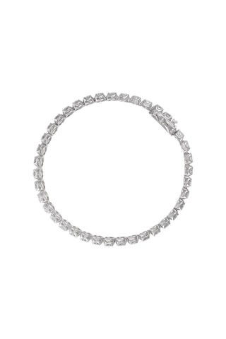 Pulsera Rivière - Oro blanco y diamantes