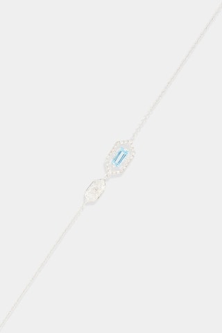 Pulsera Brianna - Oro blanco, diamantes y topacio
