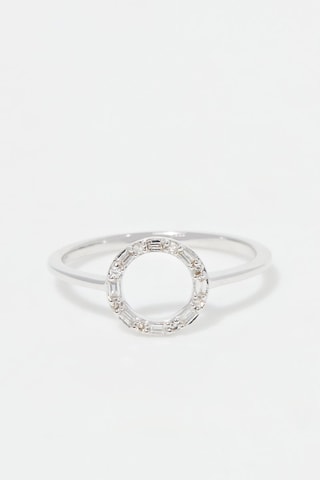 Anillo Rond Droit - Oro blanco y diamantes