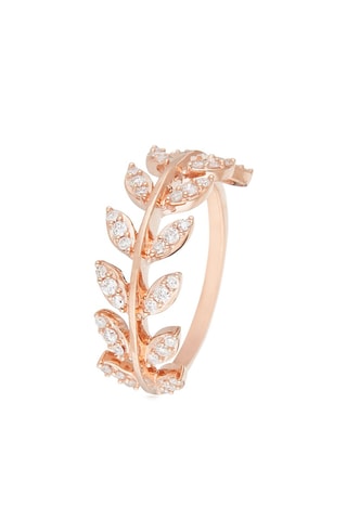 Anillo Laurus - Oro rosa y diamantes
