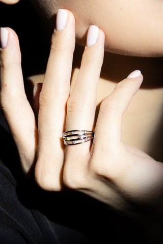 Anillo Polka dot  - Oro blanco y diamantes