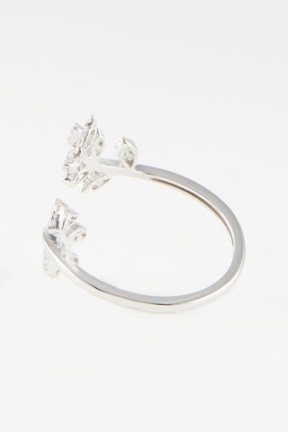 Anillo Hojas entrelazadas - 
Oro blanco y diamantes