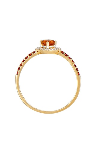 Anillo Citrus  -  Oro amarillo, diamantes, granates y citrinos