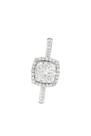 Anillo Quadra - Oro blanco y diamantes