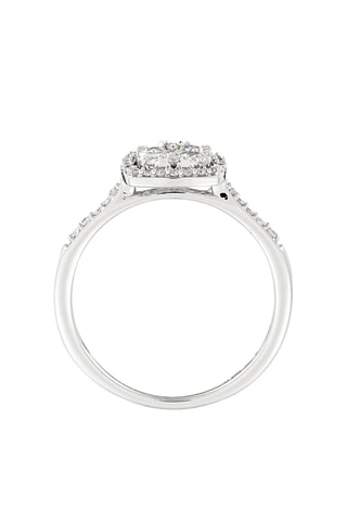 Anillo Quadra - Oro blanco y diamantes