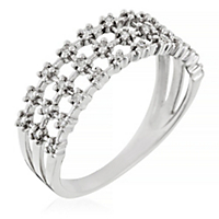 Anillo Diamond triplets - Oro blanco y diamantes
