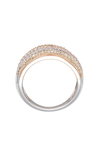 Anillo Golden roads - Oro blanco, oro amarillo, oro rosa y diamantes