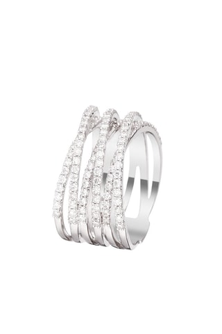 Anillo Entrelacs Exquis - Oro blanco y diamantes
