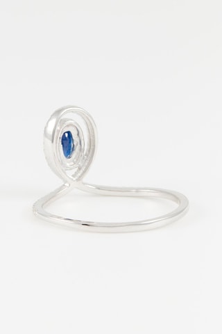 Anillo diamantes Zagreb - Oro blanco, zafiro y diamantes
