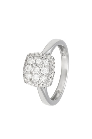 Anillo Izdihare - Oro blanco y diamantes