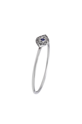 Anillo Eye - Oro blanco, zafiros y diamantes 