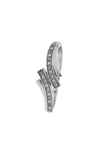 Anillo Rencontre - Oro blanco y diamantes